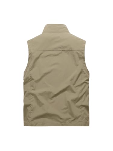 Chaleco de ocio ligero multibolsillos funcional y transpirable de talla grande 3