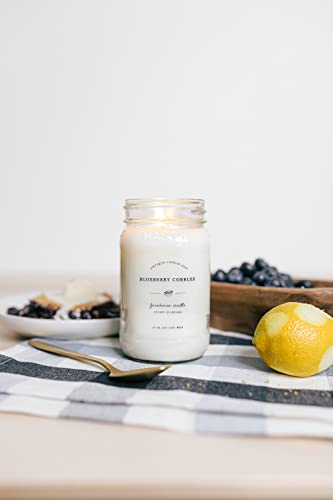 Antiquecandlecoblueberrycobbler16ouncesoywaxcandle80hourburntimecottonwickmasonjarcandleblueberrycobbler  Urban Country Home Decor Antique candle co blueberry cobbler 16 ounce soy wax candle 80 hour burn time cotton wick mason jar candle blueberry cobbler  urban country home decor