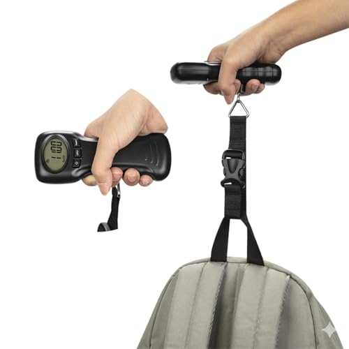 Pèse-bagages numérique avec fonction tare et verrouillage des données pour valise