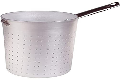 Pentole Agnelli Professional Aluminium 3 Mm. Pasta Colander With Handle, Diameter 26 Cm.