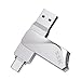 SSK 64GB USB C Flash Drive up to 200MB/s Dual Drive 2 in 1 OTG USB A 3.2 Gen 1+ Type C Memory Stick Thumb Drive, Thunderbolt Pendrive Transfer Speed Photo Stick for Android Phones/Tablets/Mac/Laptop