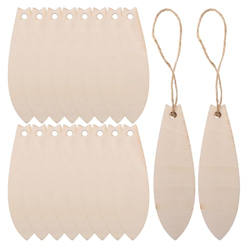 JOINPAYA 60 Adornos Colgantes de Madera sin Terminar en Forma de Mini Tablas de Surf para Manualidades, Decoración Hawaiana y Fiestas de Verano, Recortes de Madera para DIY y Decoración