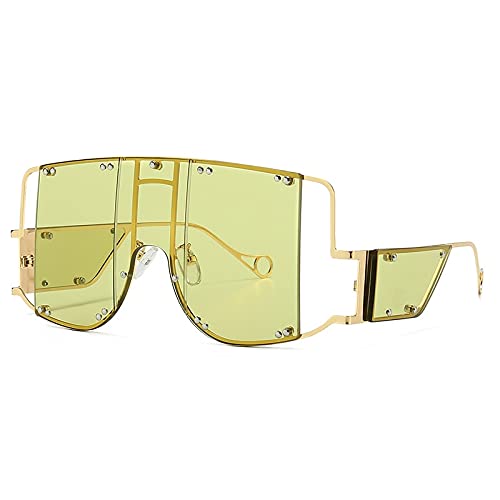 Lunettes de soleil femmes surdimensionnées : monture noire tendance mode grand format