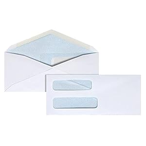 Office Depot Double-Window Envelopes, #8 5/8in. (3 5/8in. x 8 5/8in.), White, Gummed, Box Of 500, 12041