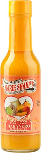 Image of Marie Sharp's Mango Habanero Pepper Sauce, 5 oz - Sweet & Spicy Belizean Hot Sauce with Real Mango - All-Natural, Gluten-Free