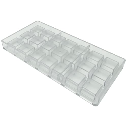 Square Chocolate Making Mould Polycarbonate Chocolate DIY Mold 21 Cavities Candy Ice Cube Molds