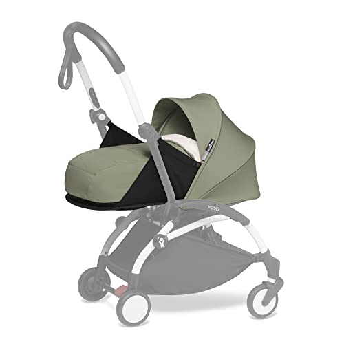 Babyzen YOYO Pack recién Nacido 0+, Olive - Incluye el colchón, Capota, Soporte para la Cabeza y cubrecapazo - Requiere el chasis YOYO2 (se Vende por Separado)