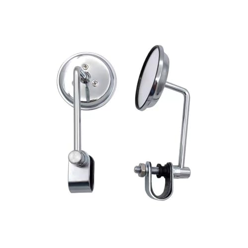 Espejos retrovisores de moto redondos giratorios con clip de 22mm-25mm universales clásicos