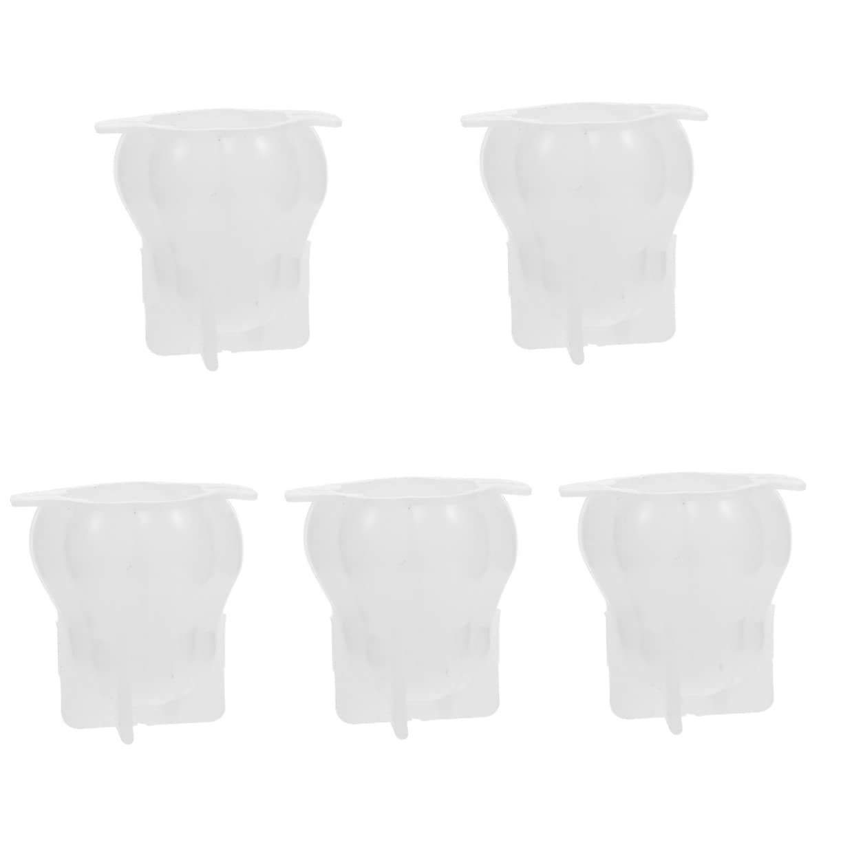 SEWACC 5St Kürbis Silikonform Kürbisseife Halloween-Kürbisform Mini-Kürbis Zuckergussform Halloween candle mold DIY candle making mold Form in Kürbisform Kürbisform Kieselgel Weiß