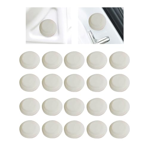 Image of 20 Pcs Car Door Shock Absorber Door Side Sound Insulation Protection Self-Adhesive Device Universal Soundproof Crash Pad Anti Shock Pads Anti Cushion for Most Cars (White)