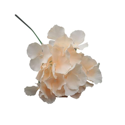 Cabezas de hortensias artificiales de seda de 6 pulgadas, decoración floral de jardín, flores de clavel moradas artificiales (oro rosa, talla única)