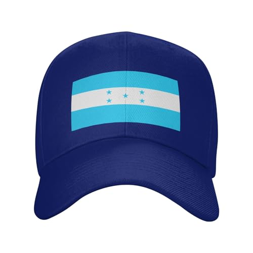 Chapeau Honduras pour homme et femme - Casquette de baseball réglable - Chapeau de camionneur pour papa, bleu, Taille unique