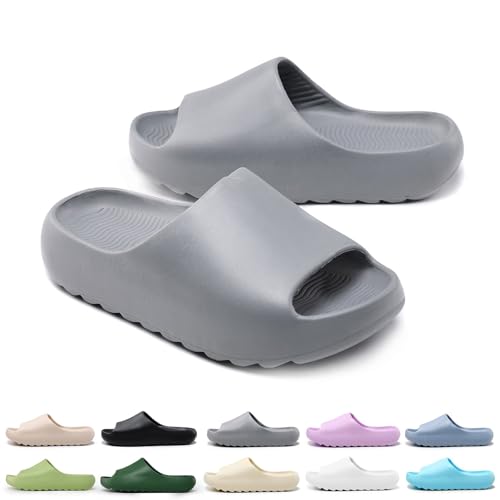 Image of Cloud Slides for Kids,Boys Girls Shower Slippers Bathroom Pool Sandals,Toddler Home House Open Toe Comfy Thick Sole Slippers,Summer Non-Slip Beach Shoes