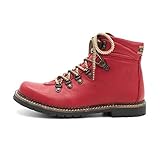 Spieth & Wensky Trachtenschuhe Damen Trachtenstiefel Tanja 298-D Ziegenleder Rot, 38