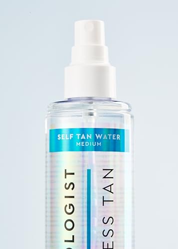 tanologist medium self tan water clear self tanning water streak-free tanning mist natural bronze no fake tan smell long lasting clean ingredients 676 fl oz200 ml bottle