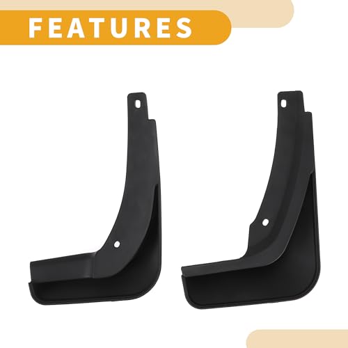 Image of Mud Flap Splash Guard - Car Front & Rear Side Mud Guards - for Skoda Super B 2016-2021 Plastic Black with Mount Accessories - 1 Set, 29x24x12.5cm