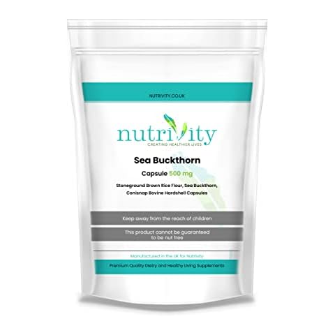 Sea Buckthorn Natural Skin Beauty Women’s Health with Natural Omega 7 by Nutrivity 120 Cover