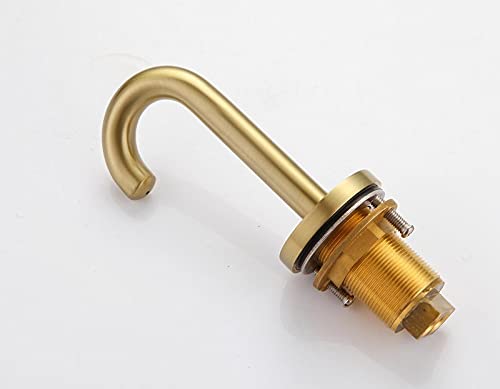 Robinet de lavabo 3 trous en laiton anti-traces à double commande Nero