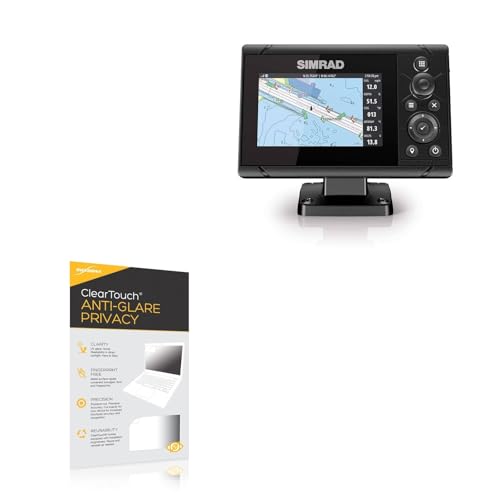 BoxWave Screen Protector Compatible with Simrad Chartplotter (5 in) - ClearTouch Anti-Glare Privacy (2-Pack), Privacy Screen Protector Flexible Film Anti-Glare