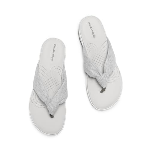 Image of DREAM PAIRS Platform Flip Flops for Women Cushioned Thong Sandals with Soft Eva Foam Insole Lightweight Lycra fabric Comfort Dressy Slides Slippers for Summer Beach