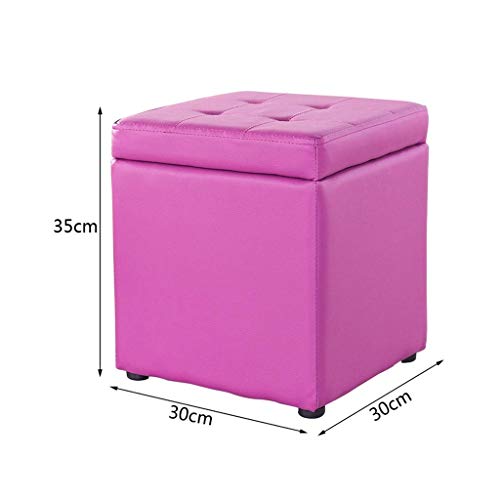 Reposapiés de cuero acolchado suave taburete elegante con almacenamiento interno para dormitorio 3