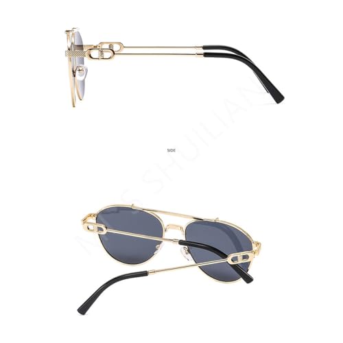 Ocean Lens Sunglasses for Men Women Vintage Sun Glasses for Male Retro Eyewear Shades UV404
