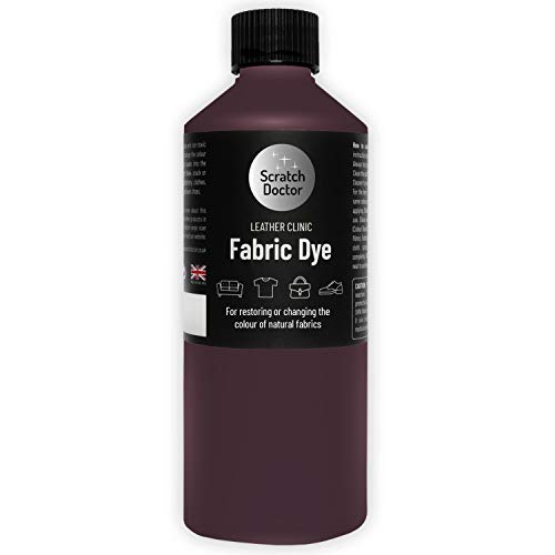 The Leather Clinic Fabric Dye Liquid for Sofa, Shoes, Denim, Clothes & more. Repairs & Re-Colours (Maroon)