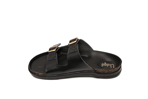 Image of Unigo Alpha Stylish Chappal For Men | Lightweight and Comfortable Slippers for Men | Vegan Leather Sandal,Flip Flop For Everyday Wear | Mens Formal Footwear | Soft & Durable Chappal