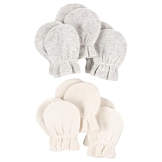 Simple Joys by Carter's Girls' Baby Mittens, Pack of 6, Cream Heather, Newborn