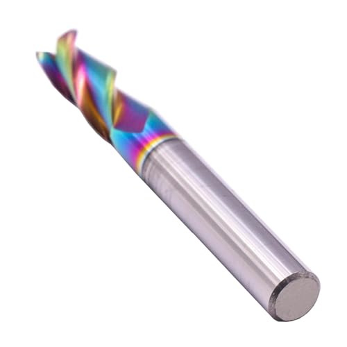 Image of 5 /16 inch 3 Flute Solid Carbide Square End Mill for Aluminum, DLC Coated | 37 Helix, 5 /16 inch Cutting Dia, 5 /16 inch Shank Dia, 13 /16 inch LOC, 2-1 /2 inch OAL, for Milling Aluminum and Copper