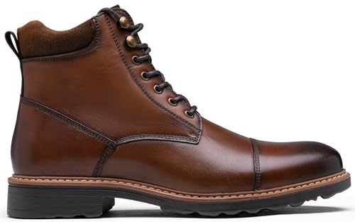 Image of Jousen Mens Chukka Boots Leather Dress Boots for Men Retro Ankle Boots Mens High Top Boots