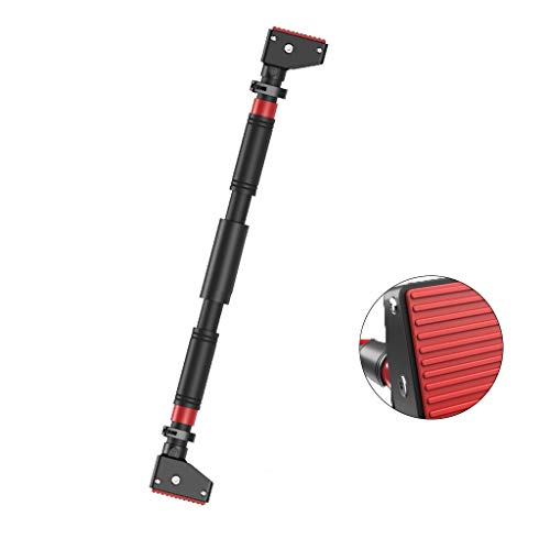 Klimmzugstangen Fitness/Krafttraining Klimmzüge Innenstangen Heimfitnessgeräte Wandfreies Stanzen Heimklimmzüge Tragfähigkeit 350 kg Kinnstange (Color : Black, Size : 92~124cm)