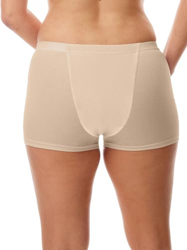 Vulvar Varicosity and Prolapse Support Boy-Leg Brief with Groin Compression Bands - Beige - Small2