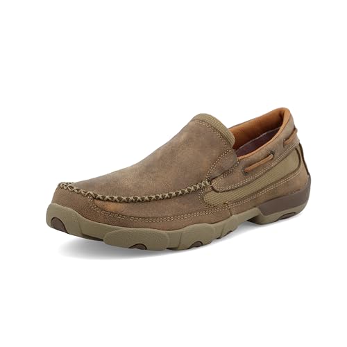 Twisted X Men's Slip-On Driving Moc, Moc Toe, Bomber, 15 M