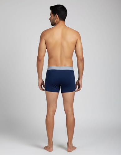 Image of James & Harper Men's Trunk Underwear with Branded Waistband Pure Cotton Ultrasoft Waistband Pack of-2 (L-Size 90cm)