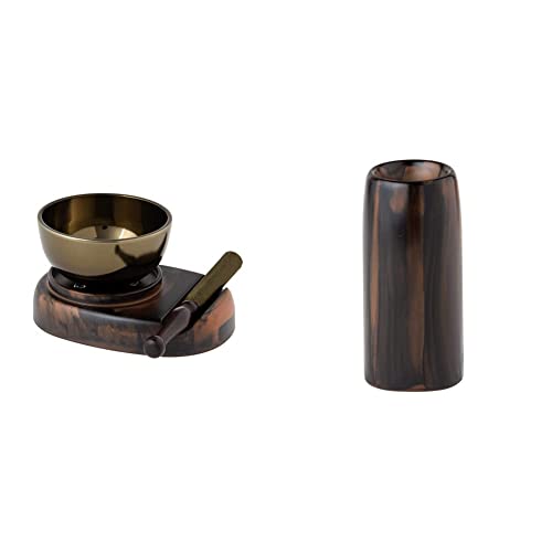 【仏具セット】ミニサイズおりん(りん りん台 りん棒)&線香立てセット 仏壇用品 仏具小物 モダン仏具 りんカラー:黒丹色 抹茶 サンメニー