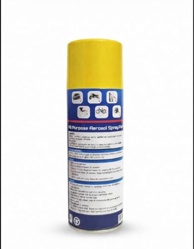 Image of Polo Spray Paint for Metal,Wood,Walls and Automotive Cars,Bikes(Multipurpose)|Quick Drying|Durable|400ml (Yellow)