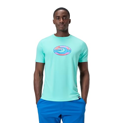 Speedo Men's UV Swim Shirt Graphic Short Sleeve Tee