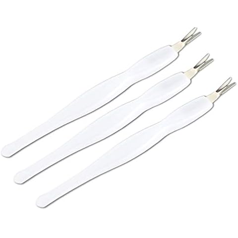 3 Hautmesser Nagelhautmesser V-Klinge Nagelhautentferner 2 in 1 Pusher und Messer Cover