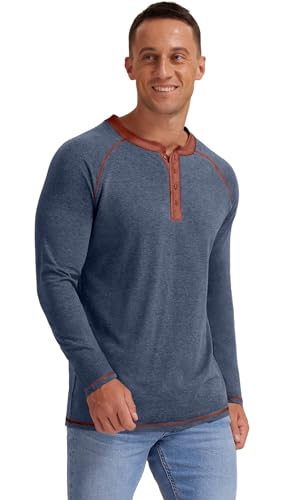 Image of Sailwind Mens Henley Long /Short Sleeve T-Shirt Cotton Casual Shirt