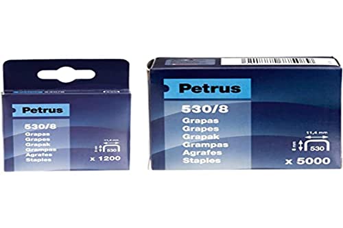 PETRUS 77507 - Caja 5000 ud. grapas cobreadas modelo 530/6 mm