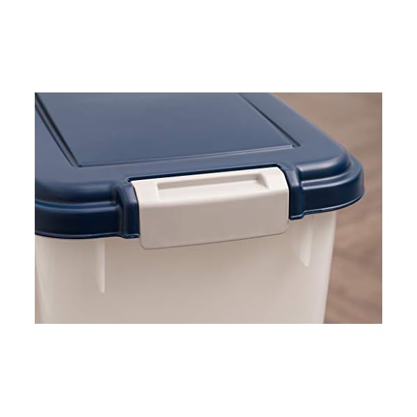 IRIS USA 47 Quart Airtight Pet Food Container, Navy • to Heavy