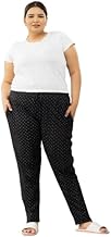 CUPID Women's Plus Size Cotton Printed Pajamas, Nightwear, Lounge Wear, Walk Wear Lowers, Regular Fit Track Pants for Ladies_M to 7XL