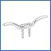 VekAuto 2 Set 2 Inch 316 Stainless Steel Universal Marine Boat Flagpole Cleat Hook with 4 Mounting Screws Auto Accessories