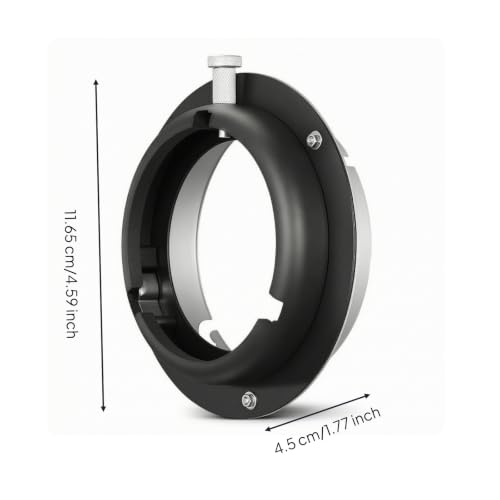 Adaptador Elinchrom a Bowens de construcción sólida y anillo resistente para estudio 3