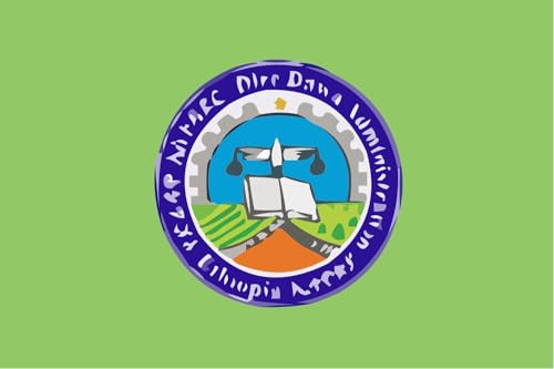 Drapeau Large Dire Dawa grand format paysage 1.35m² aux finitions soignées - 2