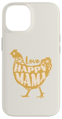 Happy Mama Love - Design in stile vintage, motivo: fattoria di polli Custodia per iPhone 14