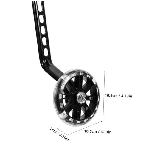 2 Pares de Ruedas Auxiliares Ajustables Resistentes para Bicicleta con Soportes Negros para Entrenamiento miniatura 2