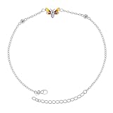 LeCalla Pulsera de plata de ley 925 ligera con cuentas ajustables para mujeres adolescentes, ajustable, Plata de ley, Sin piedra preciosa