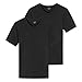 Produktbild Schiesser Herren T-Shirt 2er Pack - V-Ausschnitt, S-3XL Schwarz L